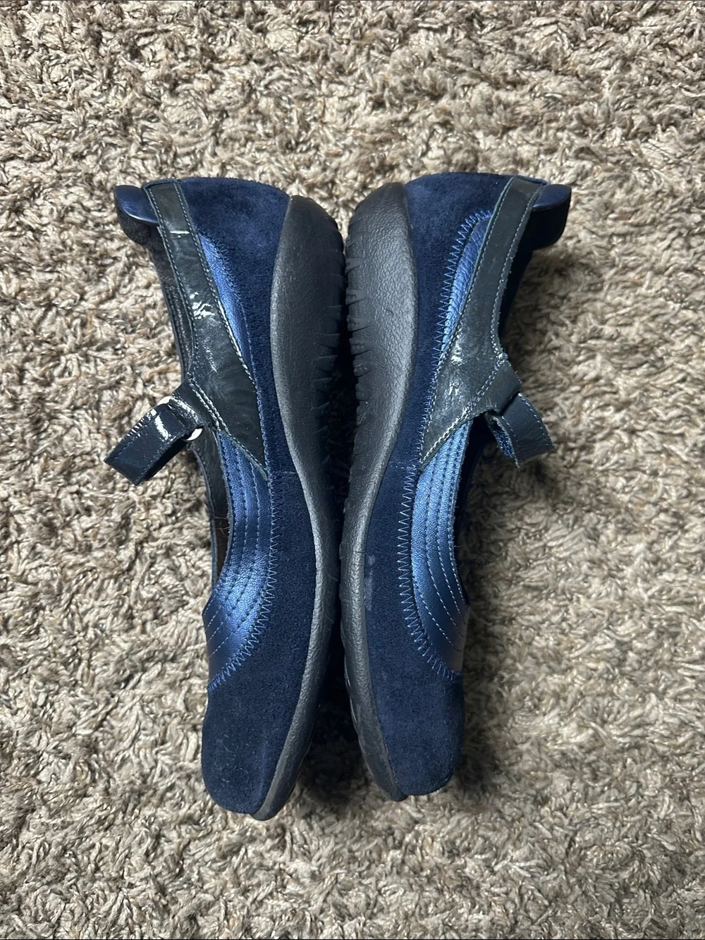 Naot Kirei Mary Jane Comfort Flat Navy Suede Shoes Women’s Size EU 42 US 11